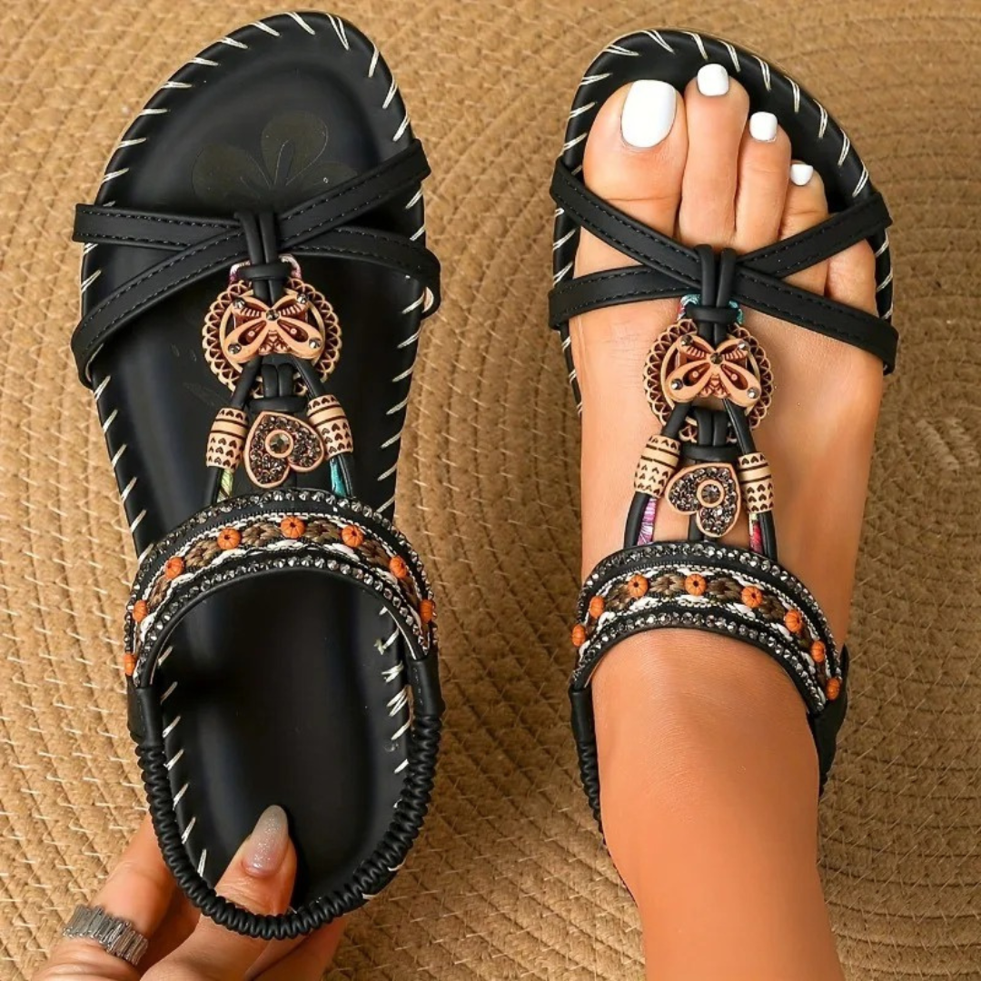 Nomad Bloom | Embellished Boho Sandals