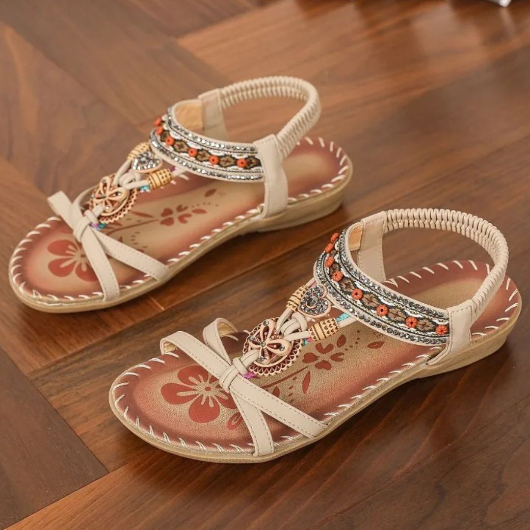Nomad Bloom | Embellished Boho Sandals