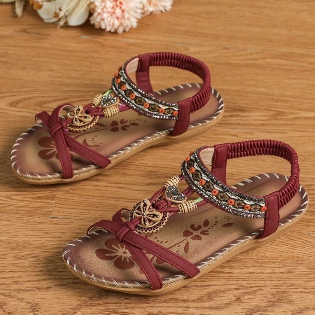 Nomad Bloom | Embellished Boho Sandals