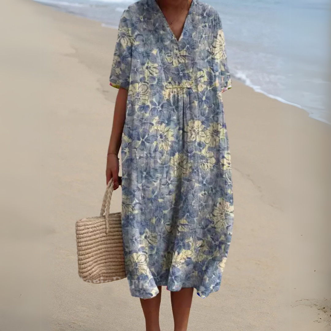 Nicole - Summer Dress with Flower Motif