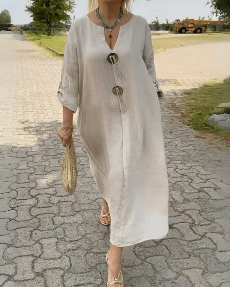 Faye – Relaxed Boho Midi Dress