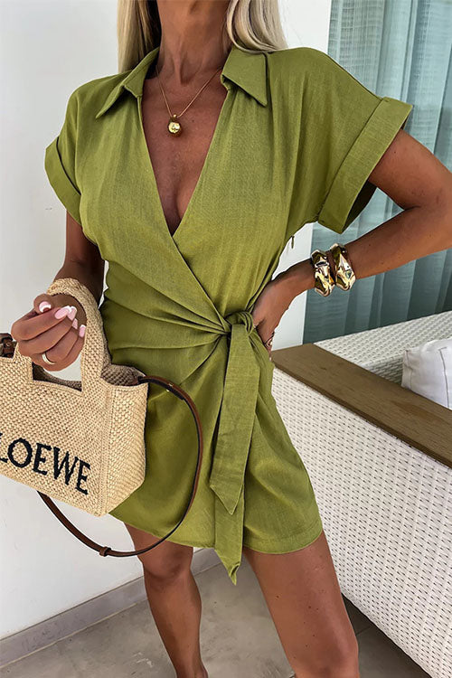 Evy | Elegant Linen Wrap Dress
