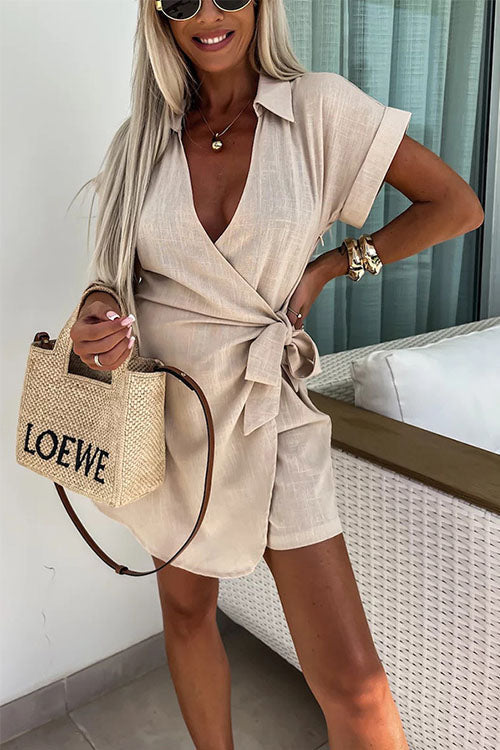 Evy | Elegant Linen Wrap Dress