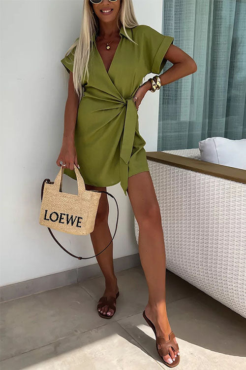 Evy | Elegant Linen Wrap Dress