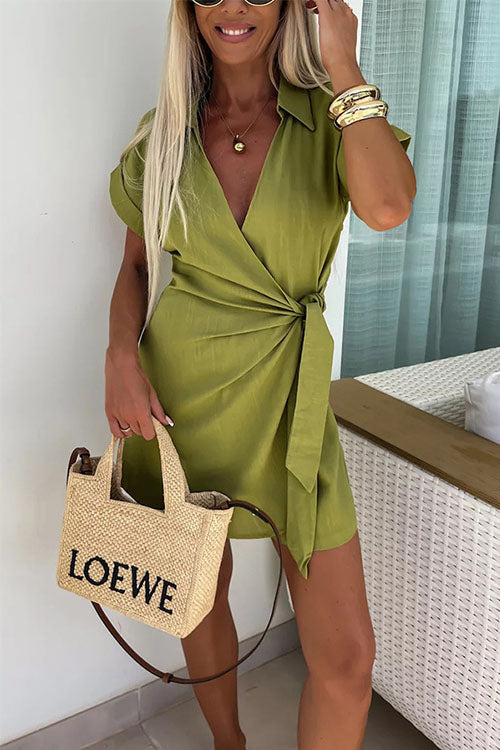 Evy | Elegant Linen Wrap Dress
