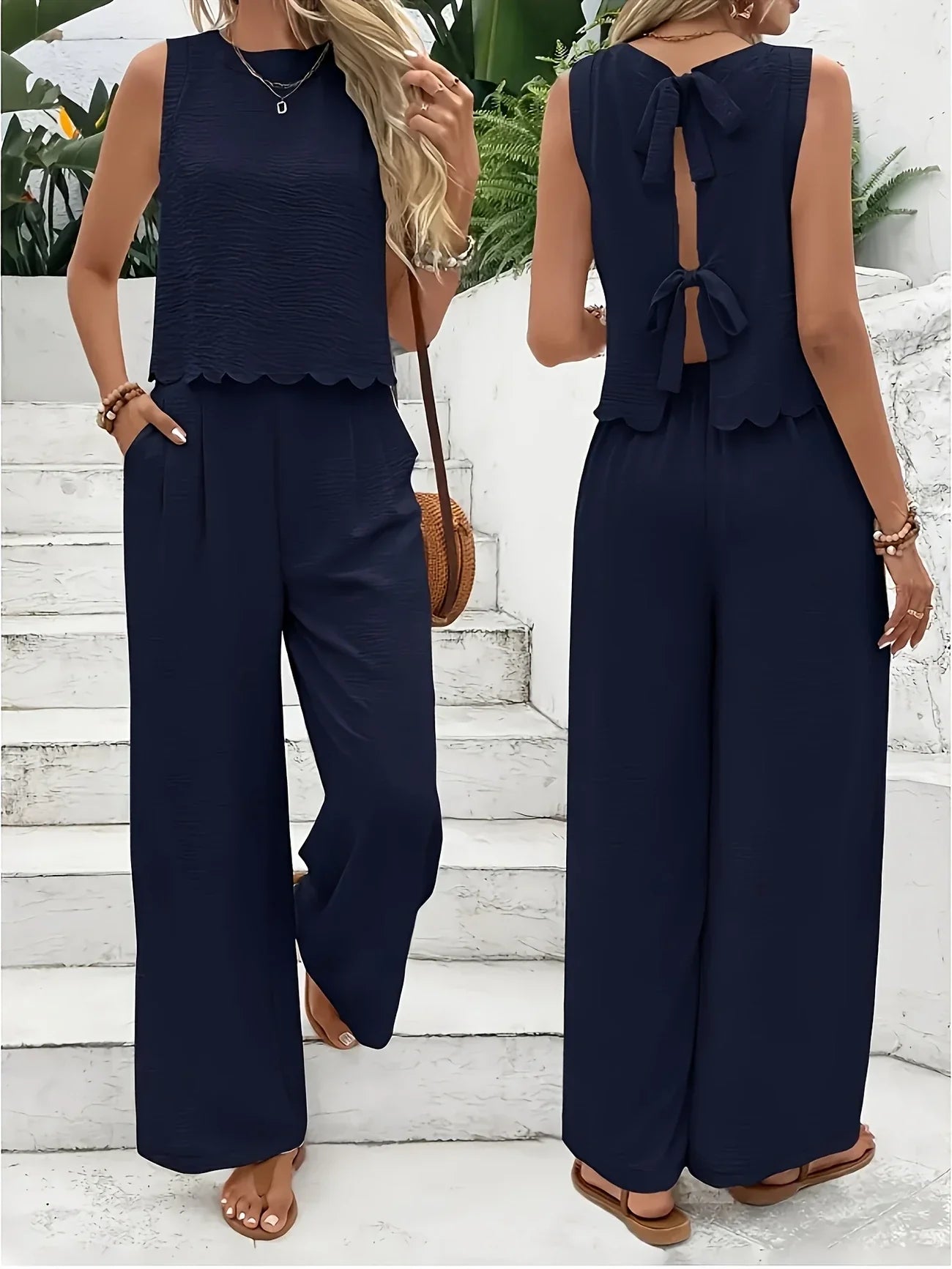 Darcy - Stylish Sleeveless Two Piece Set