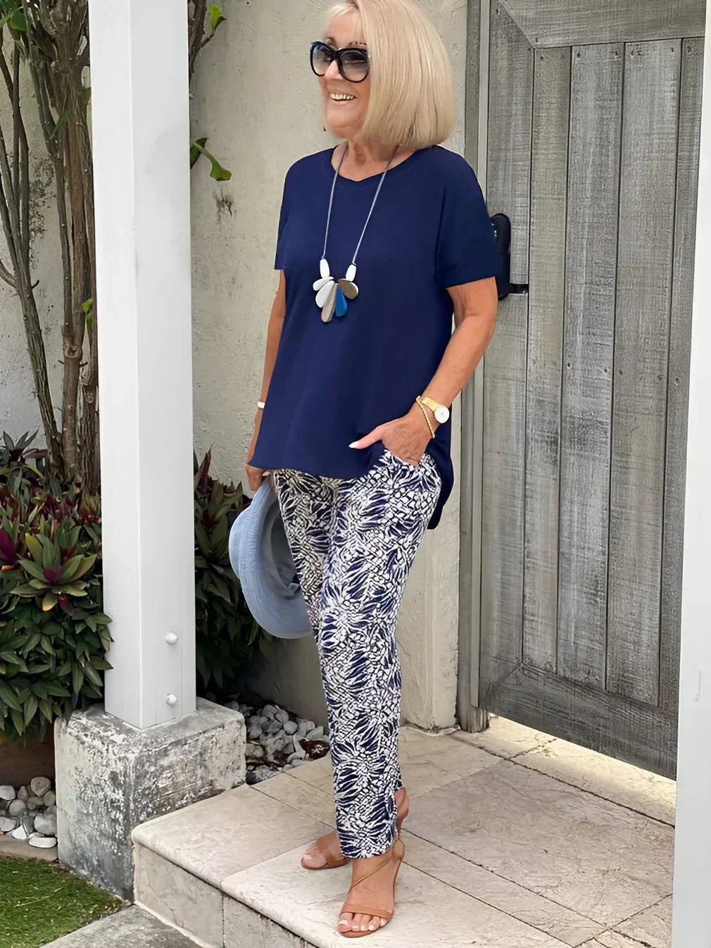 Janet - Casual Two-Piece Floral Set