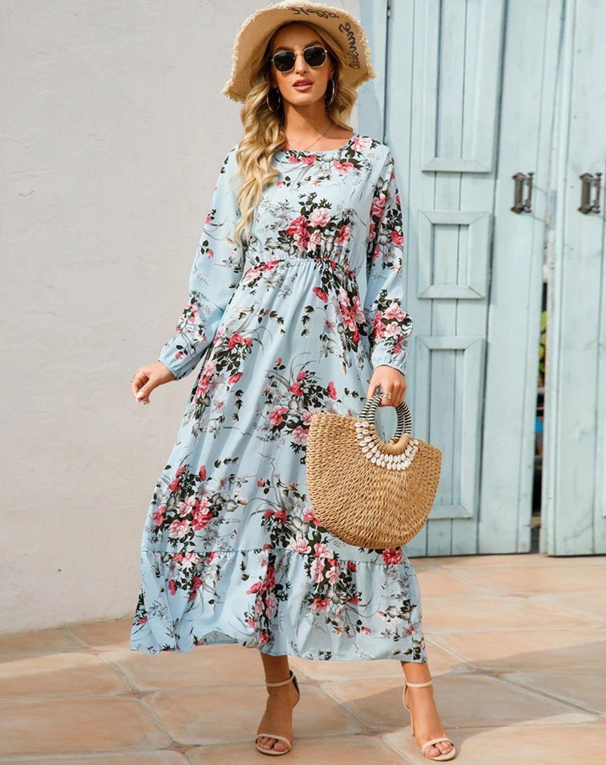 Julia | Long Sleeve Floral Dress