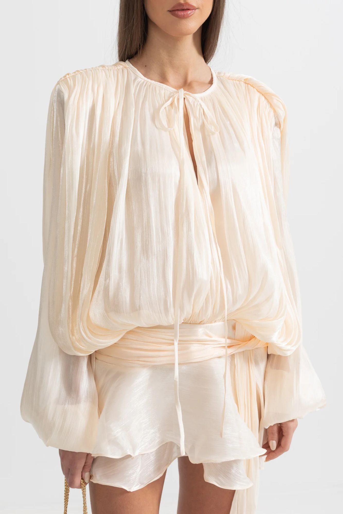 Livia - Pleated Mesh Dress
