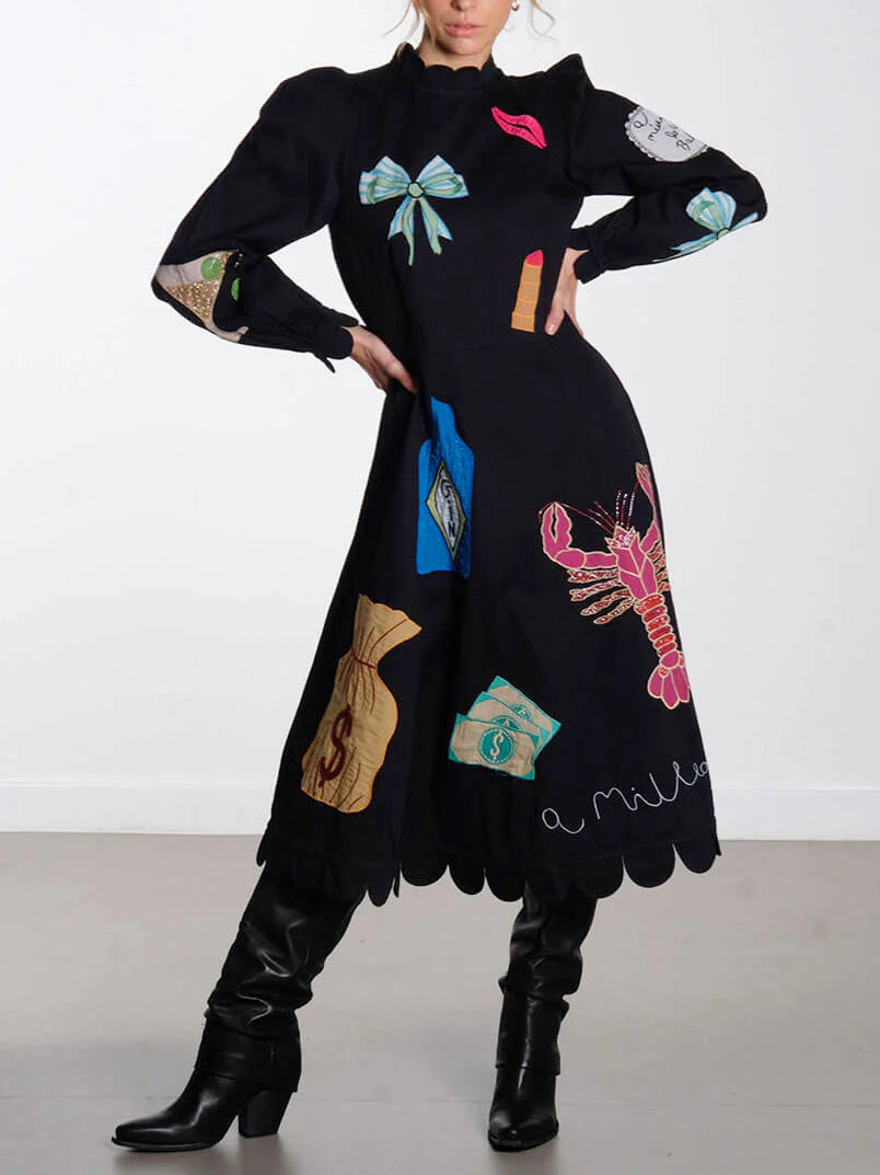 Crustacea Scallop Midi Dress
