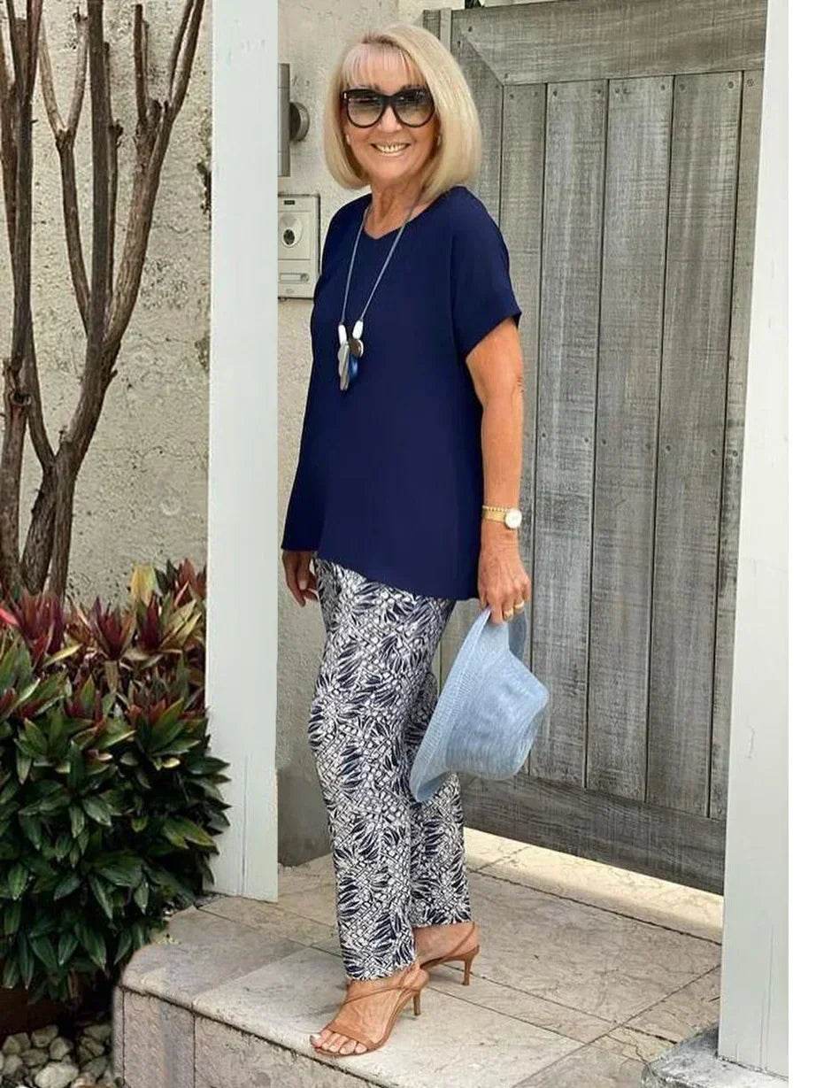 Janet - Casual Two-Piece Floral Set