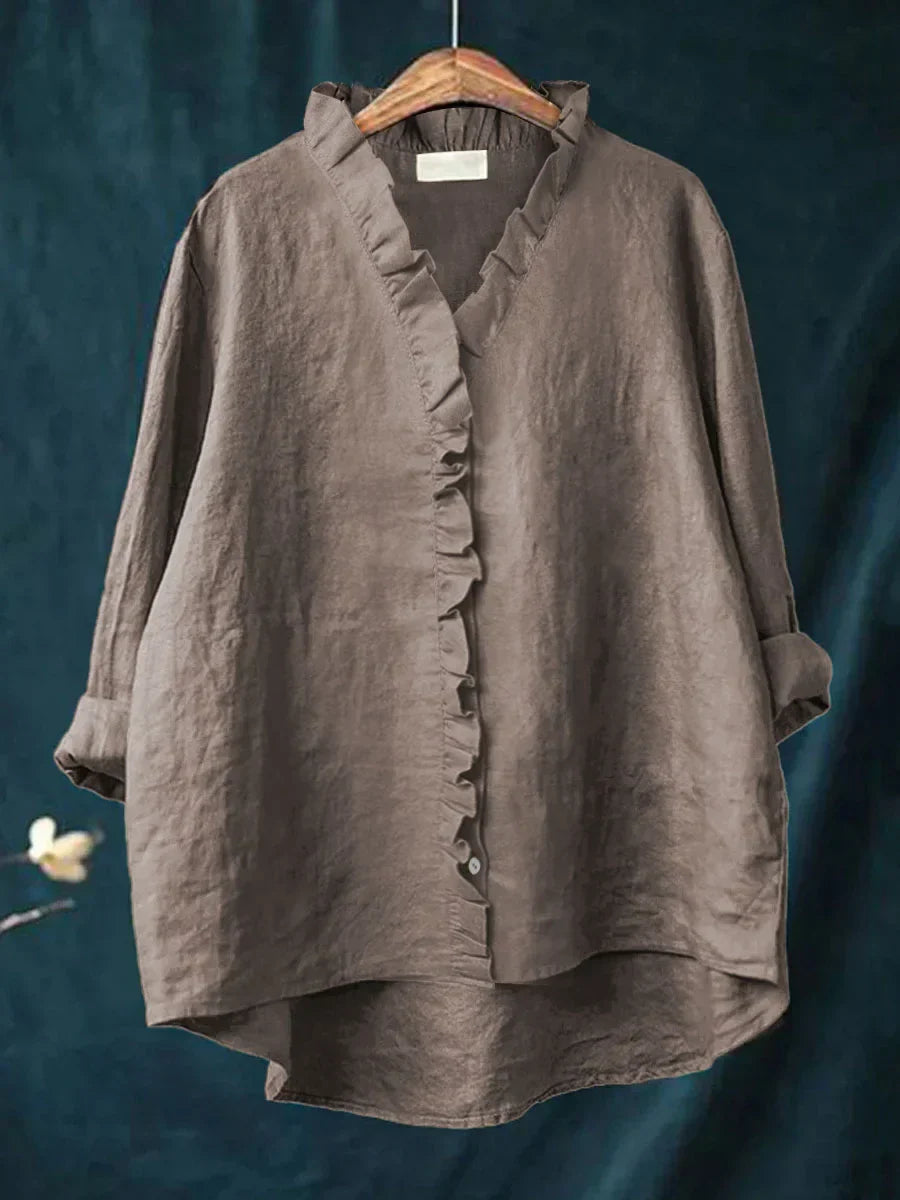Kate - Casual Shirt with Ruffles