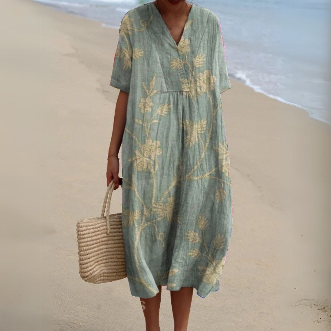 Nicole - Summer Dress with Flower Motif