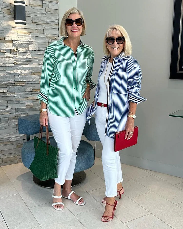 Ellen - Elegant Striped Shirt