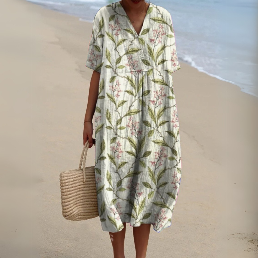 Nicole - Summer Dress with Flower Motif