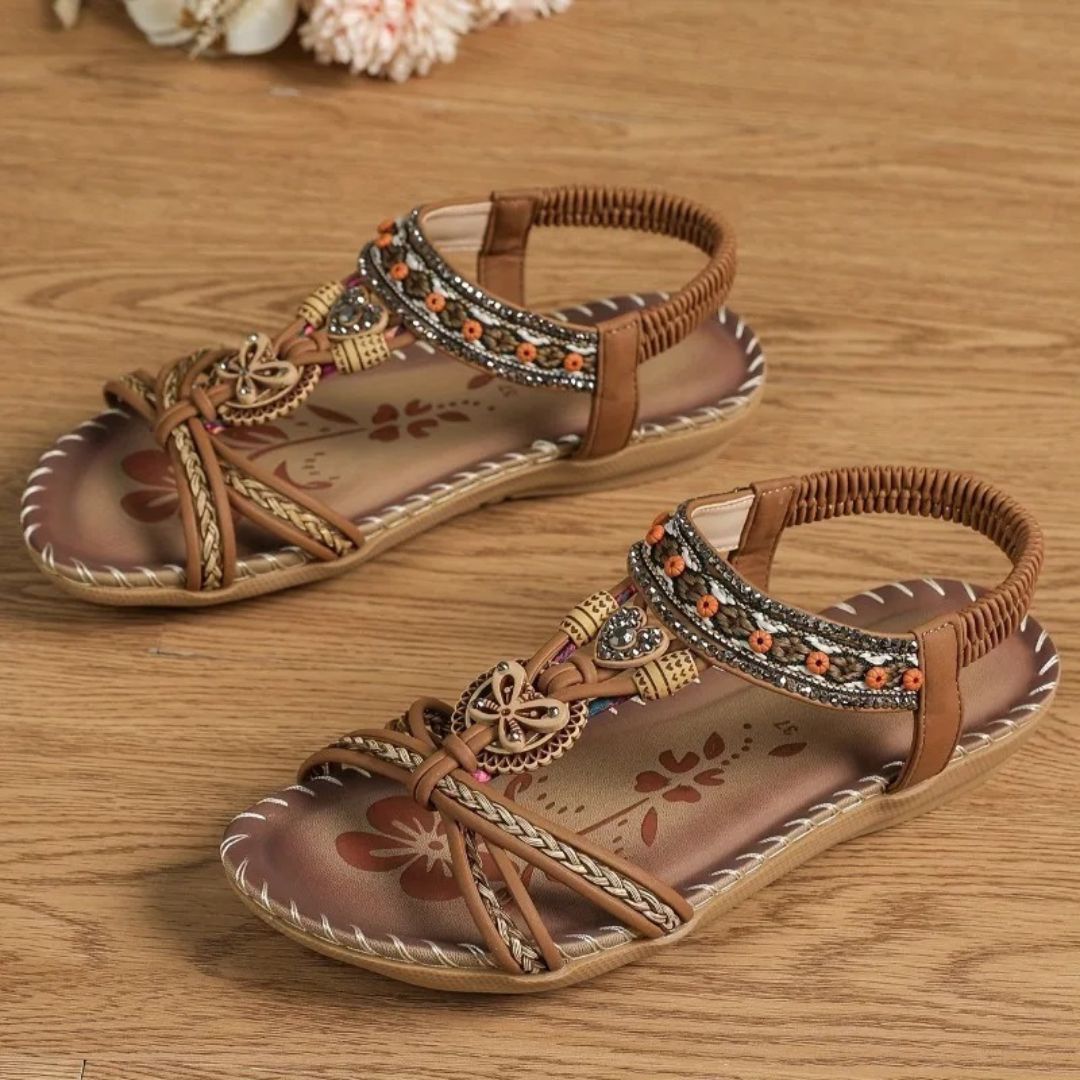 Nomad Bloom | Embellished Boho Sandals
