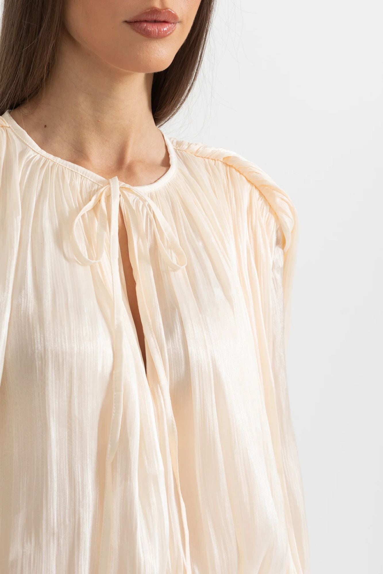 Livia - Pleated Mesh Dress