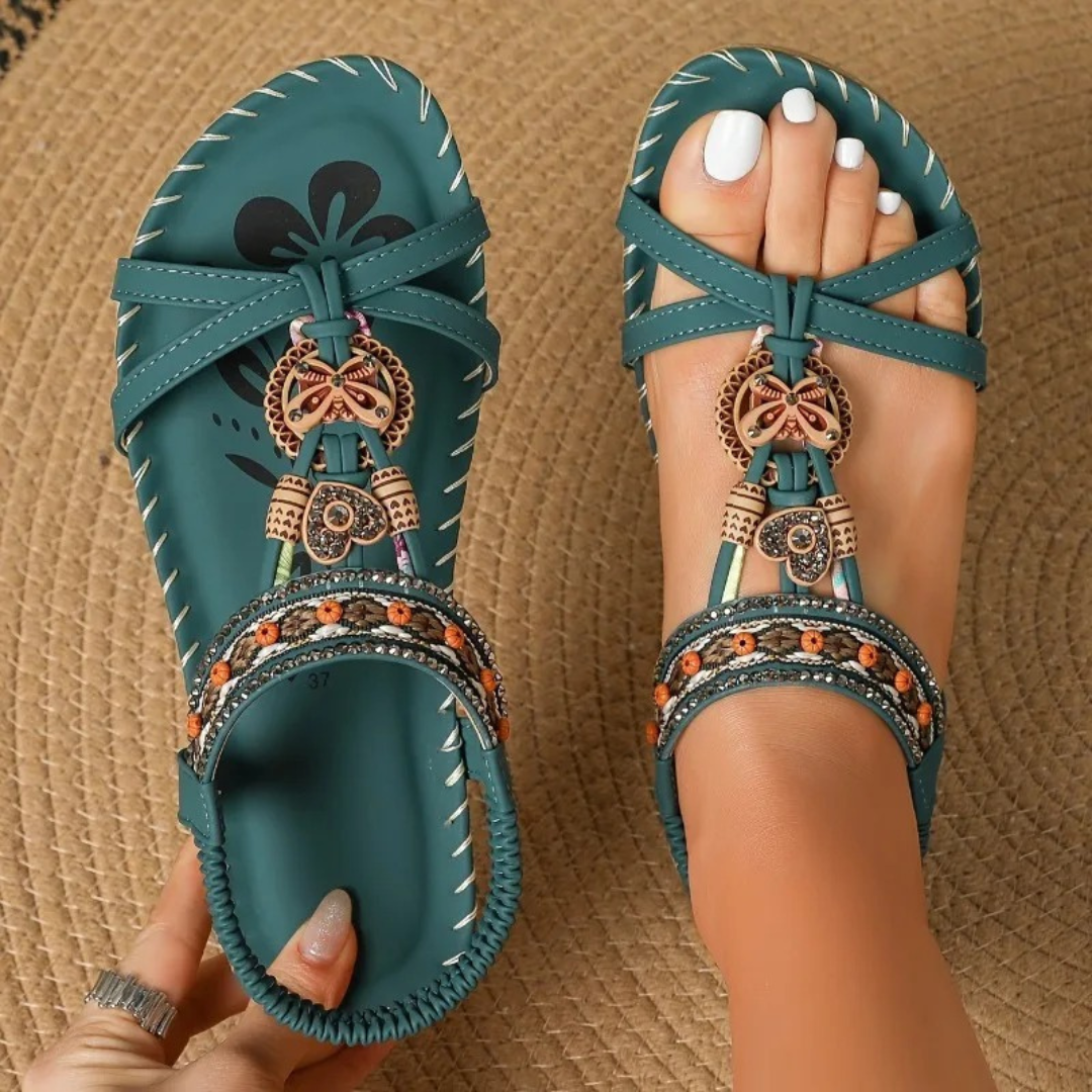 Nomad Bloom | Embellished Boho Sandals