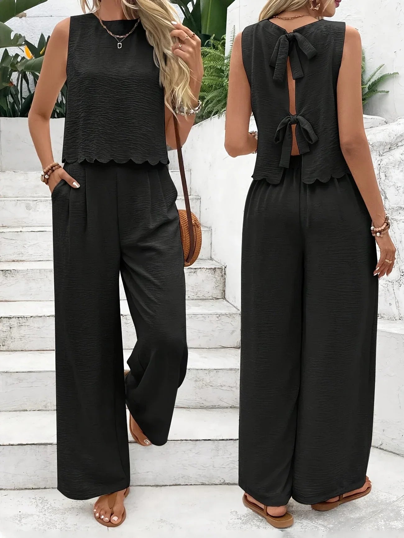 Darcy - Stylish Sleeveless Two Piece Set
