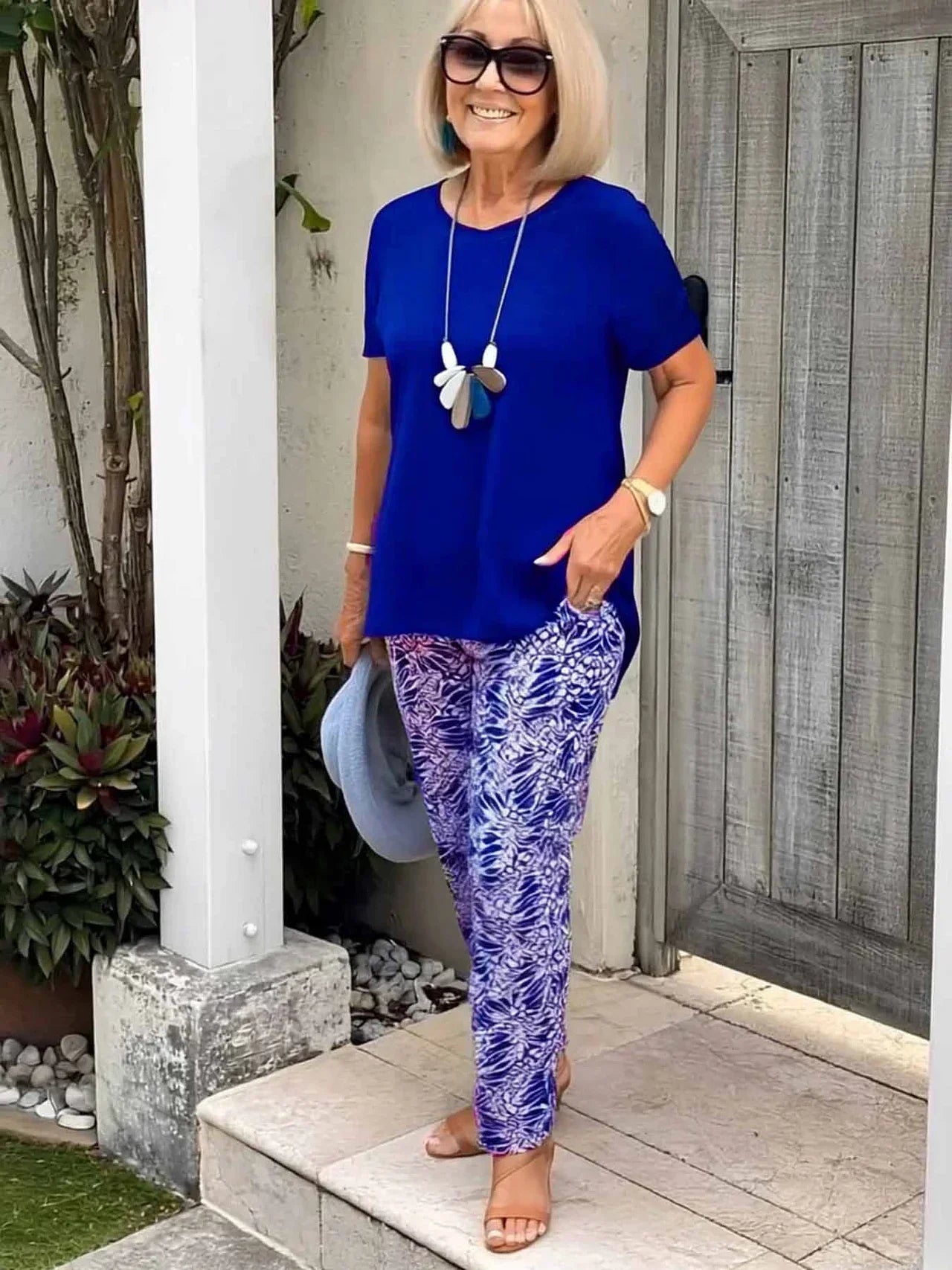 Janet - Casual Two-Piece Floral Set