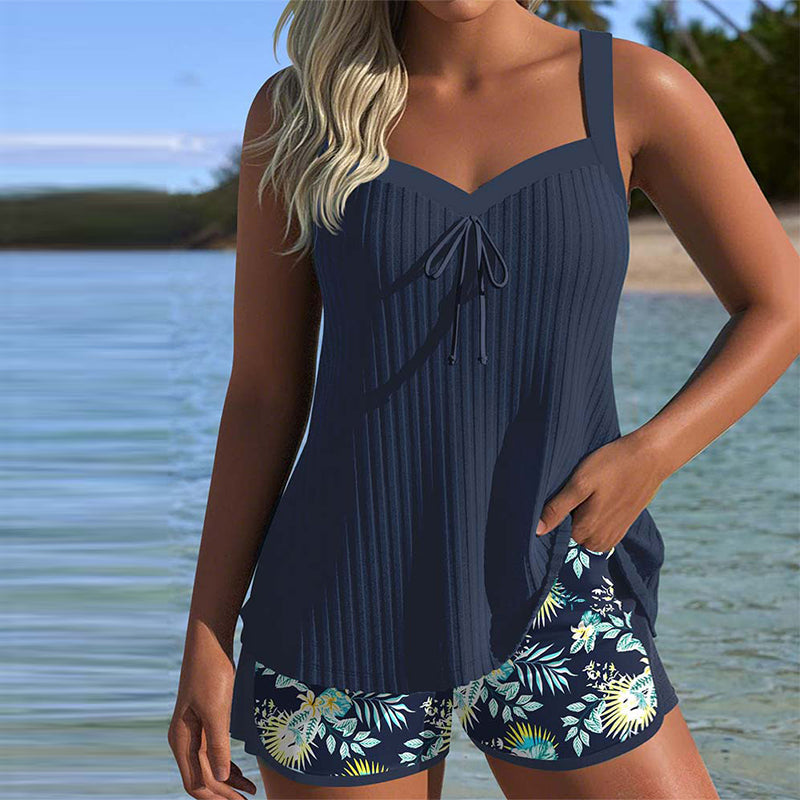Striped Two-Piece Beach Tankini