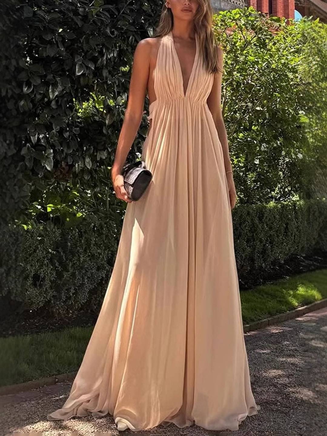 Rosabella – Backless Cut-Out Maxi Dress