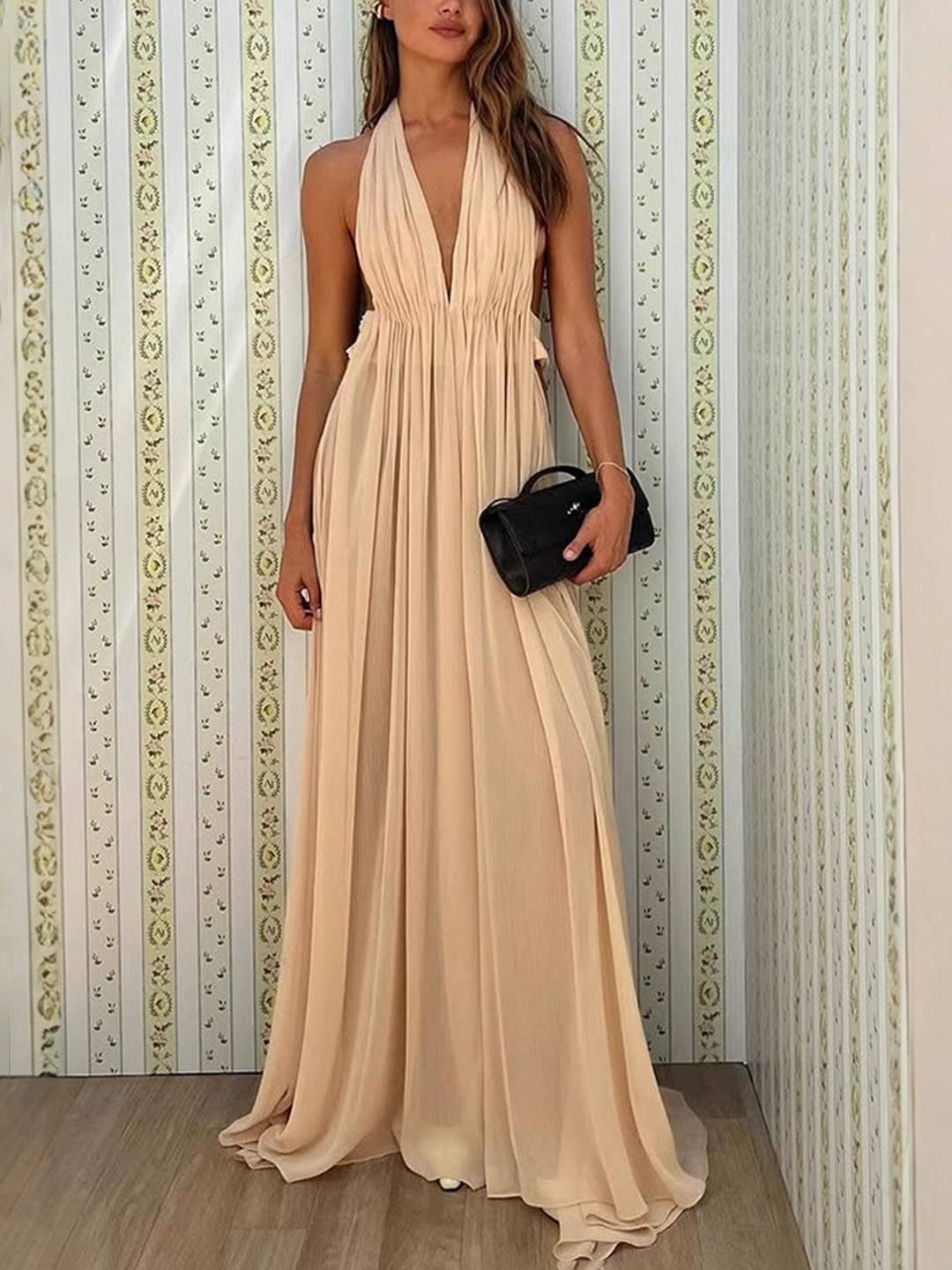 Rosabella – Backless Cut-Out Maxi Dress