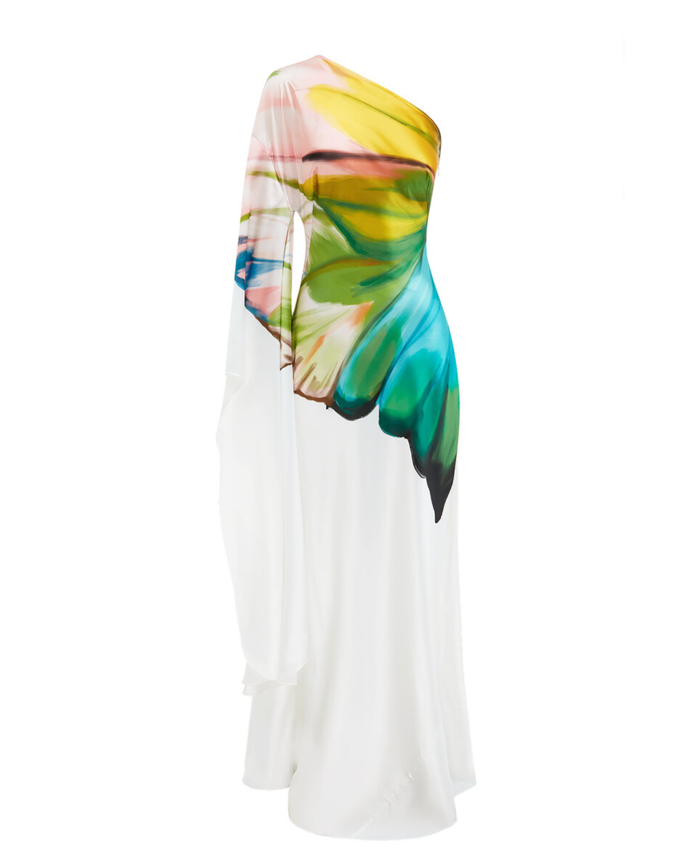 Flora – Hand Painted Cream Dress