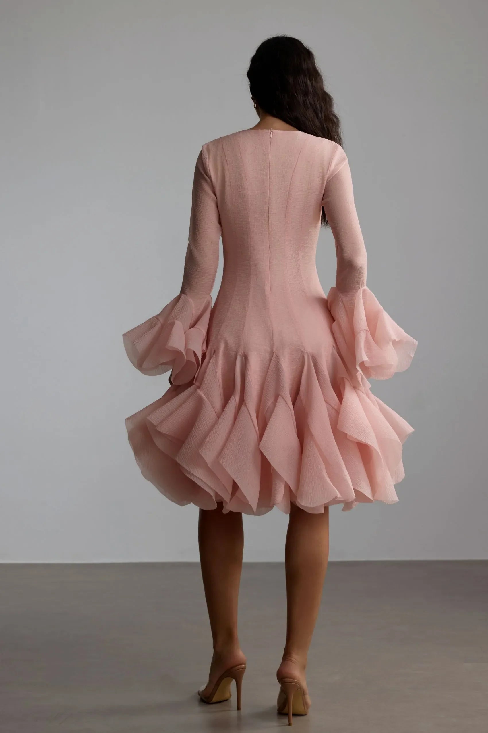 Gloria – Flared Long Sleeve Midi Dress