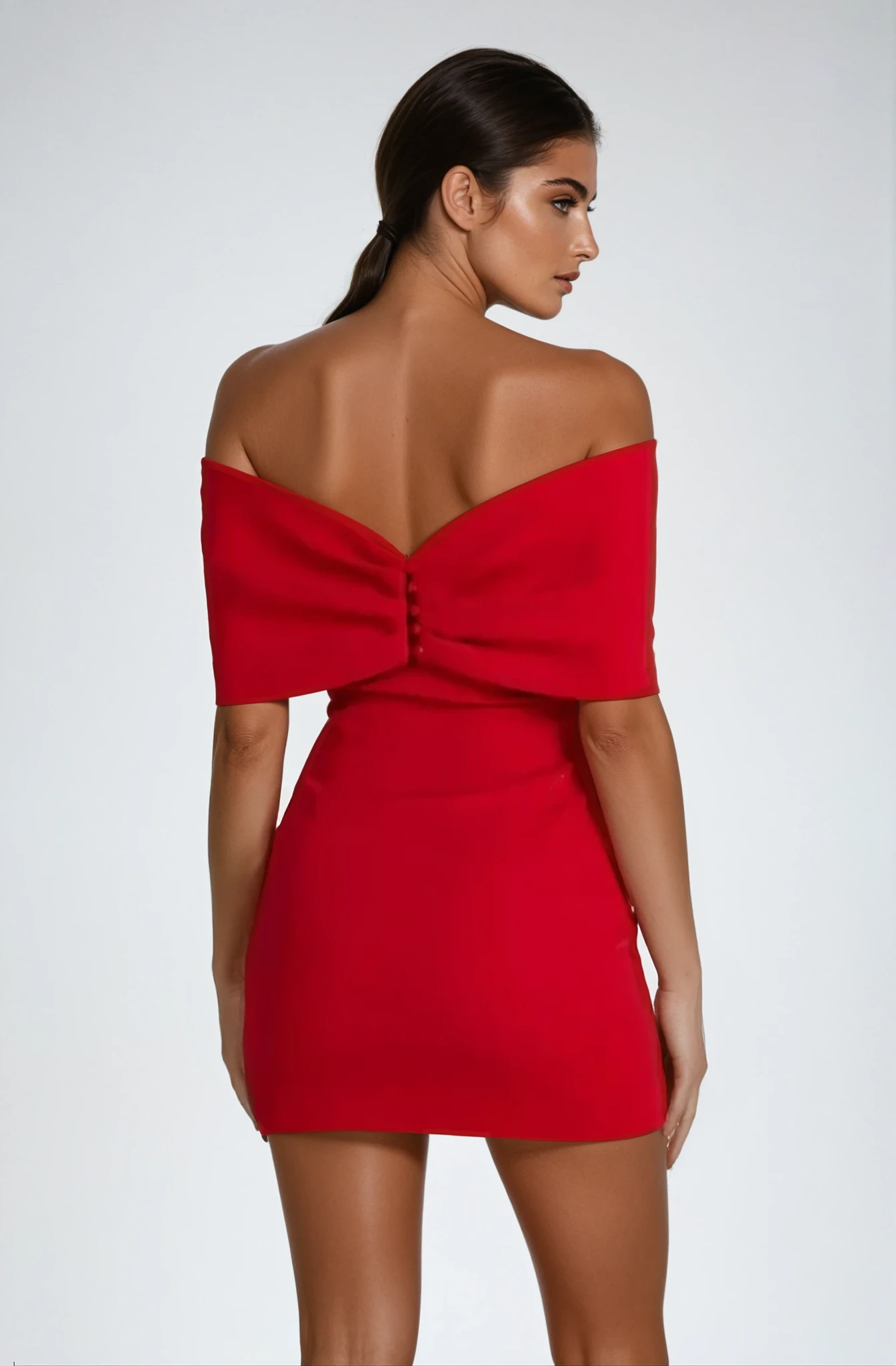 Love Bow Dress – Elegance with Bare Shoulders