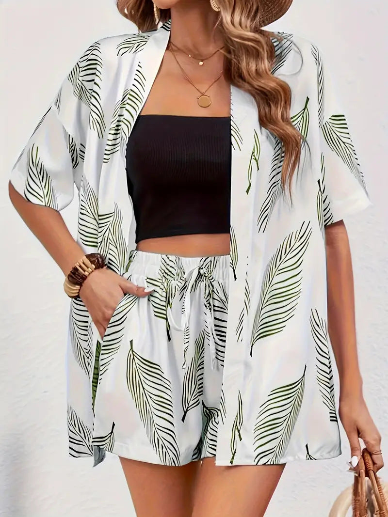 Solara Set - Simple Summer Floral Top & Shorts