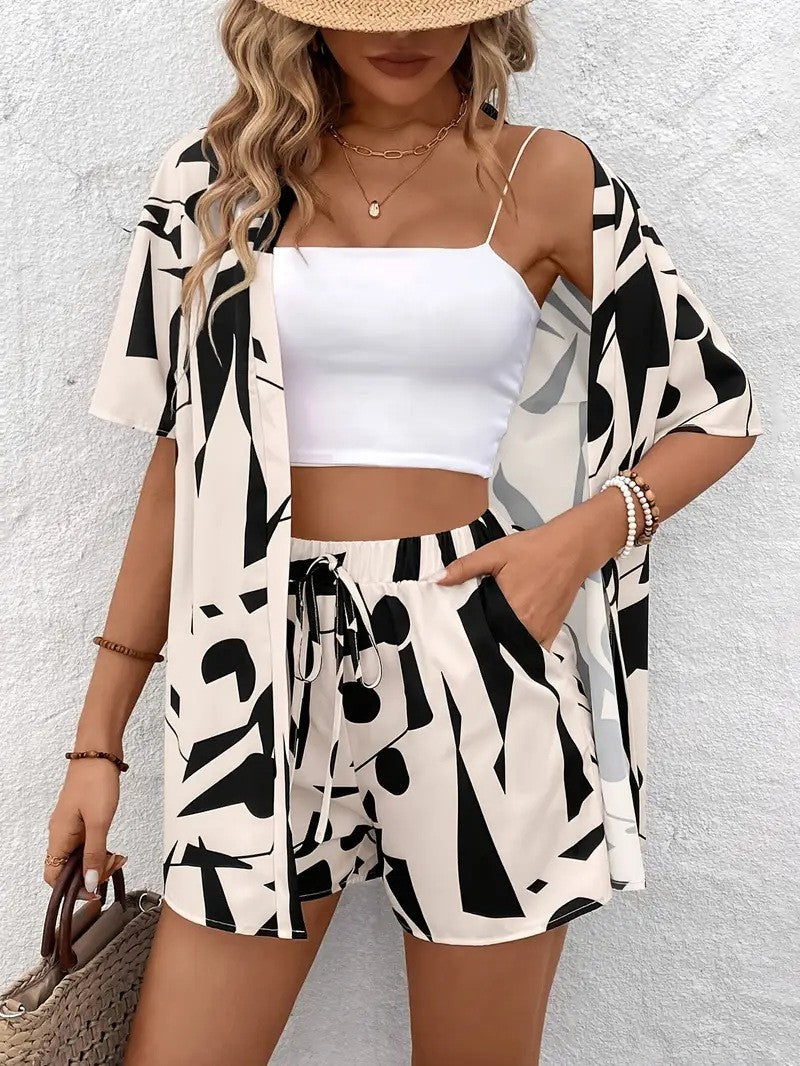 Solara Set - Simple Summer Floral Top & Shorts