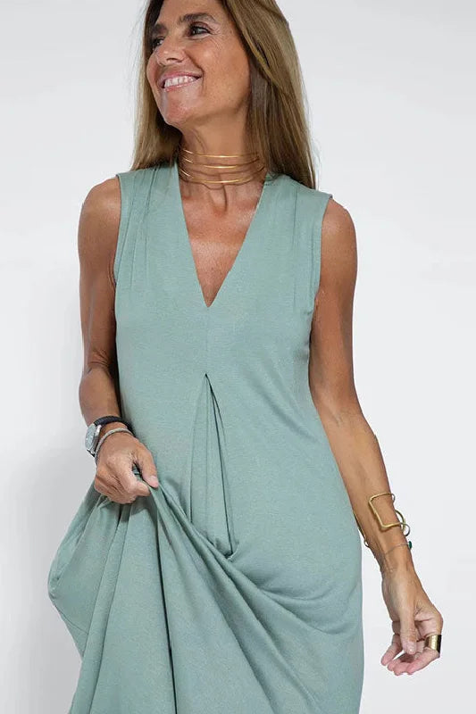 Serena - Elegant long dress + matching cardigan FREE