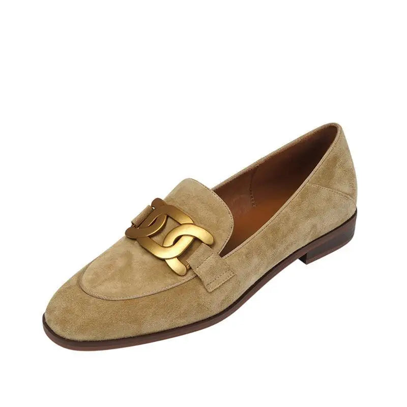 Liora | Retro Buckled Flat Loafers