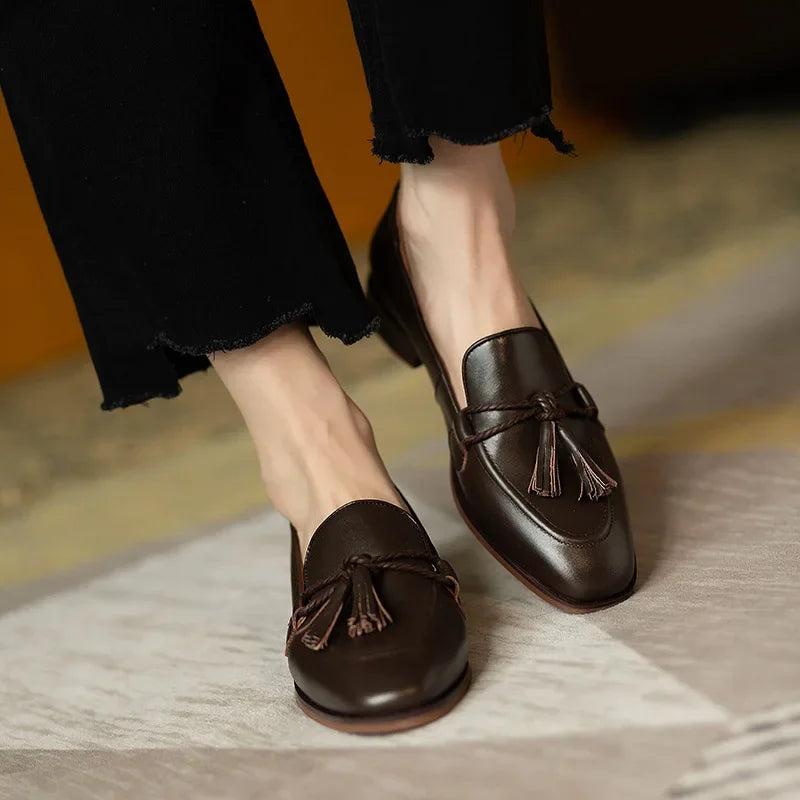 Tessara – Retro Tassel Casual Loafers