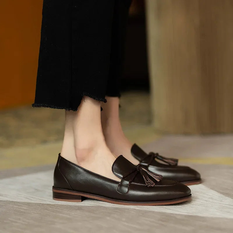Tessara – Retro Tassel Casual Loafers