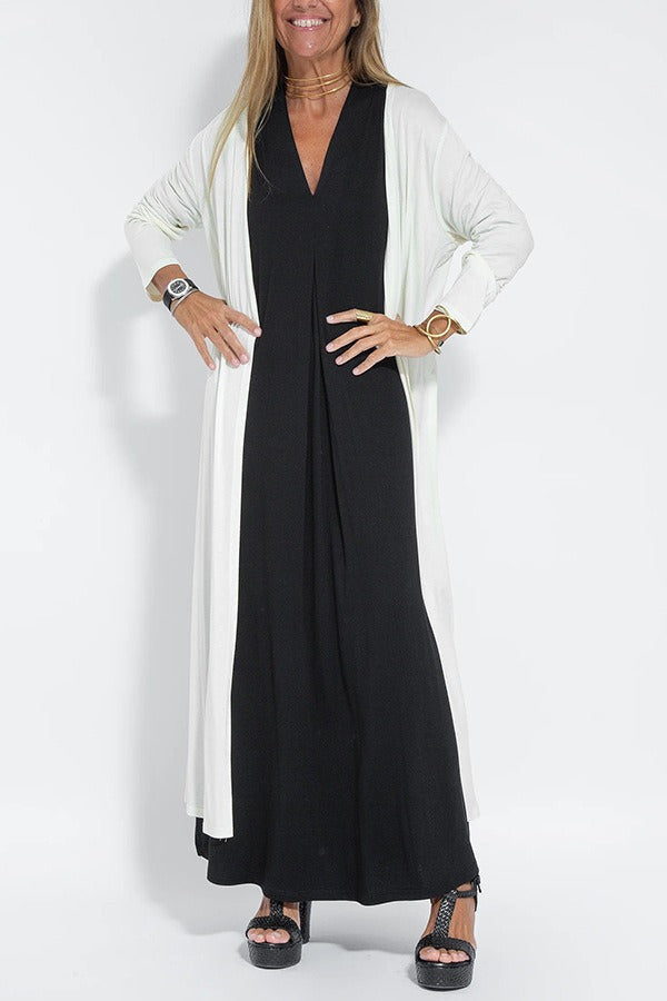 Serena - Elegant long dress + matching cardigan FREE