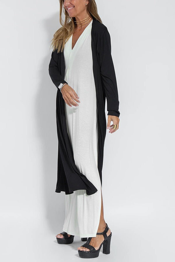 Serena - Elegant long dress + matching cardigan FREE