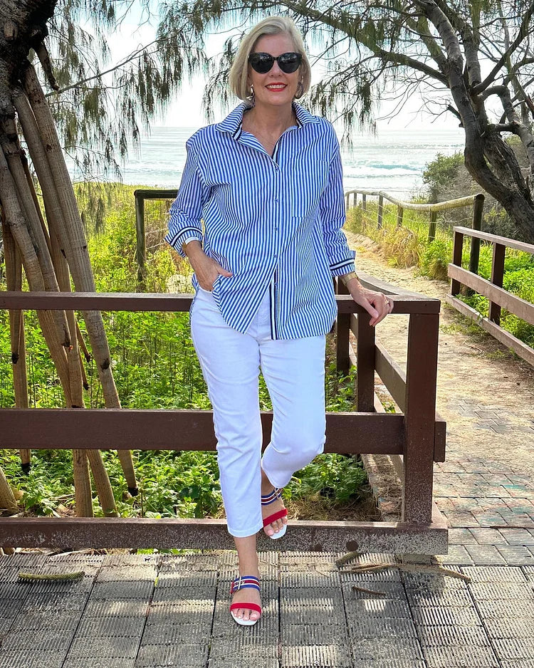 Ellen - Elegant Striped Shirt
