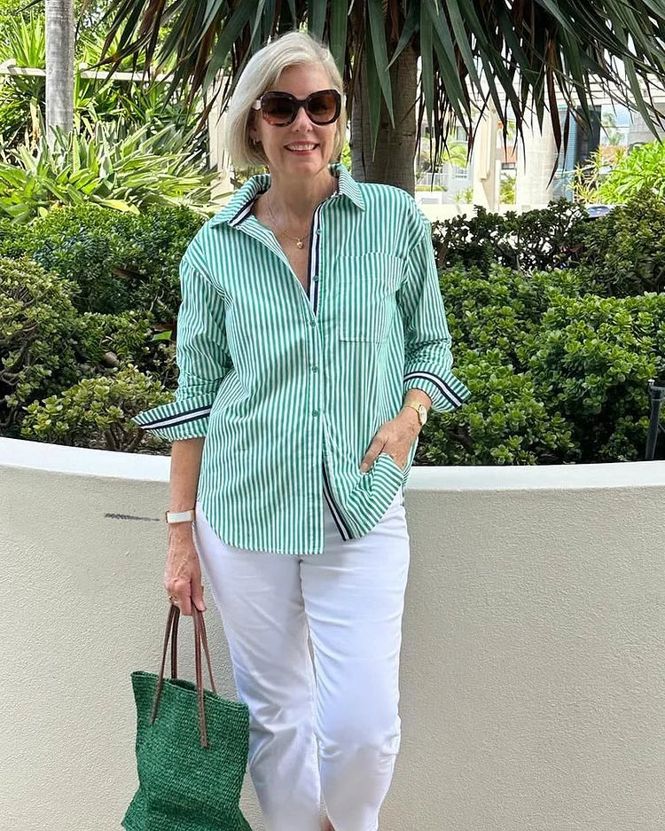 Ellen - Elegant Striped Shirt