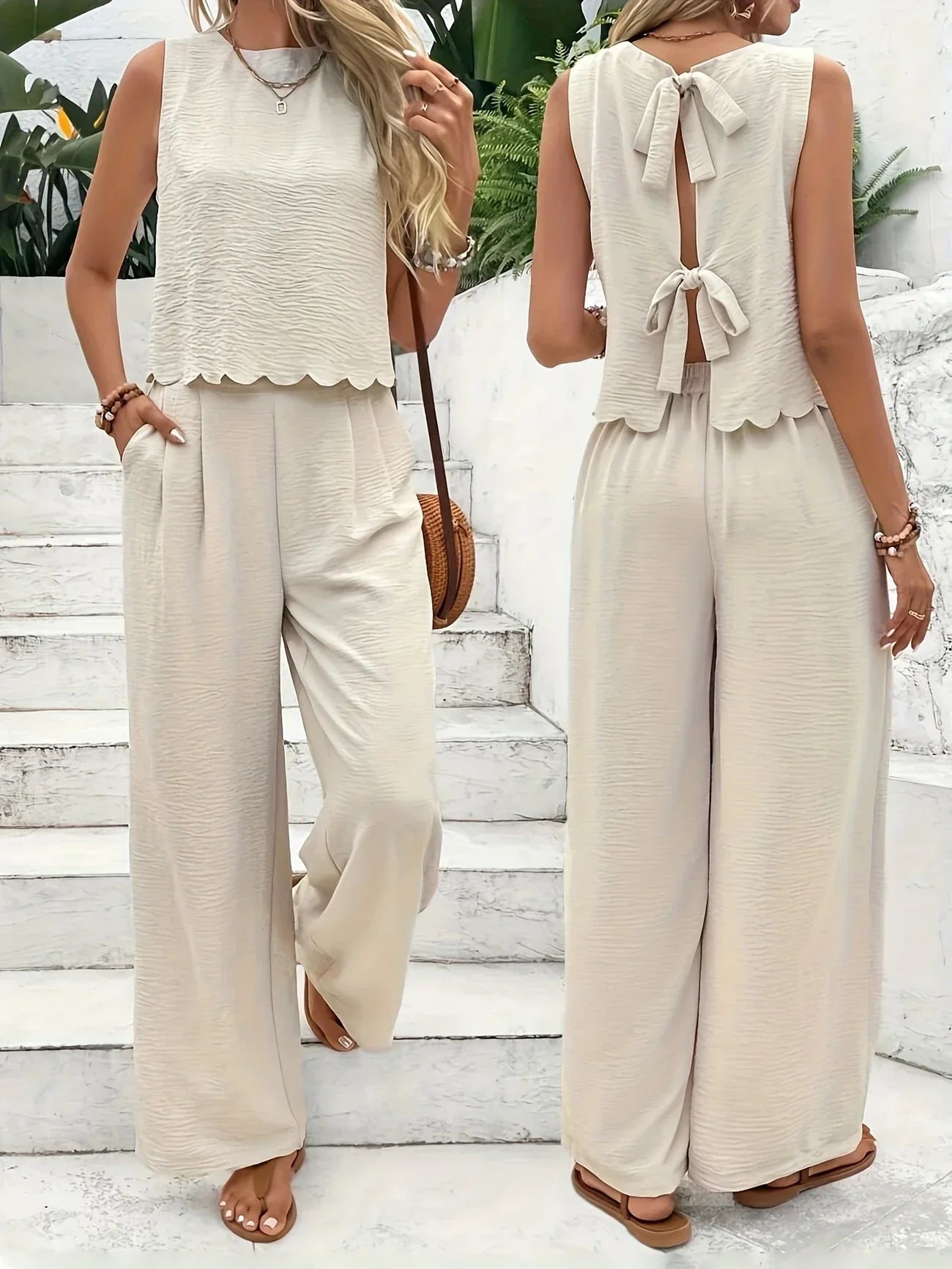 Darcy - Stylish Sleeveless Two Piece Set