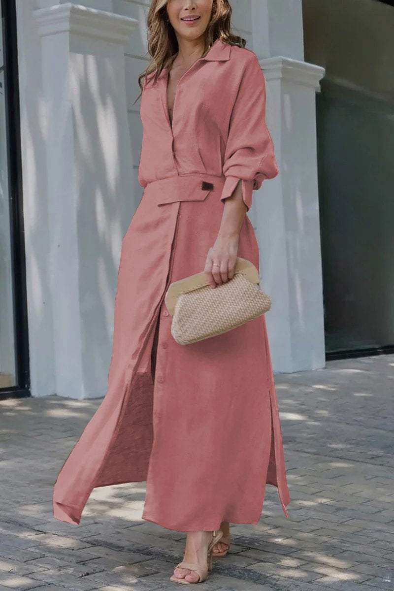 Jeanette - Maxi Dress with V-Neck