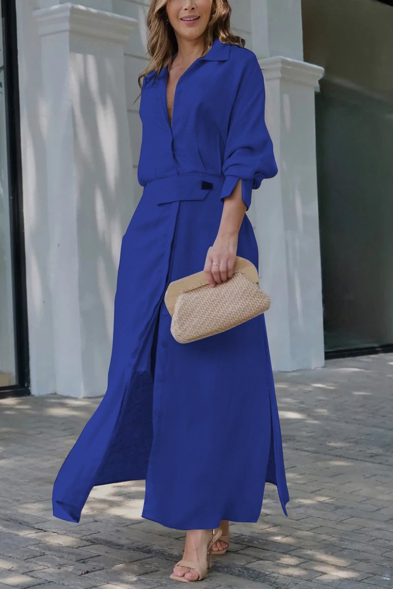 Jeanette - Maxi Dress with V-Neck
