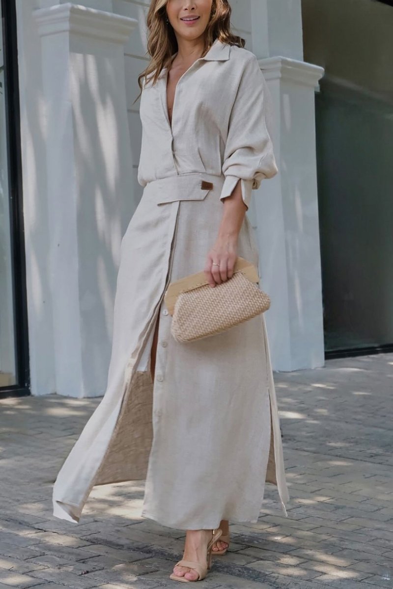Jeanette - Maxi Dress with V-Neck