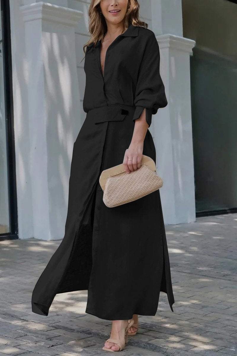Jeanette - Maxi Dress with V-Neck