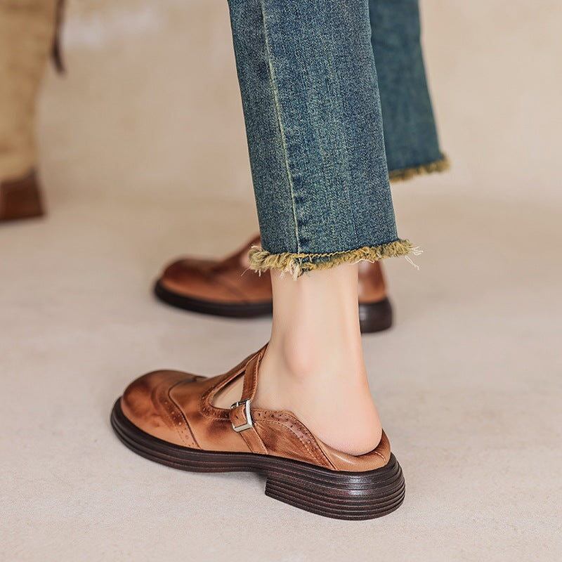 Isla | Elegant Leather Mary Janes