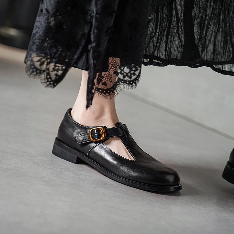 Elsie | Stylish Leather Mary Janes