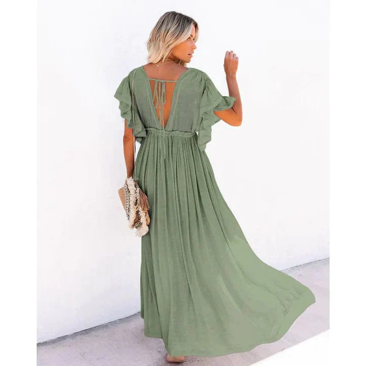 Dalia™ - Maxi Green Ibiza Beach Dress