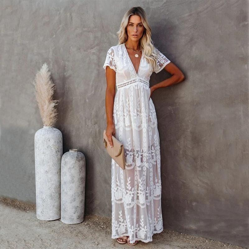 Leonor™ - Maxi Lace Ibiza Dress