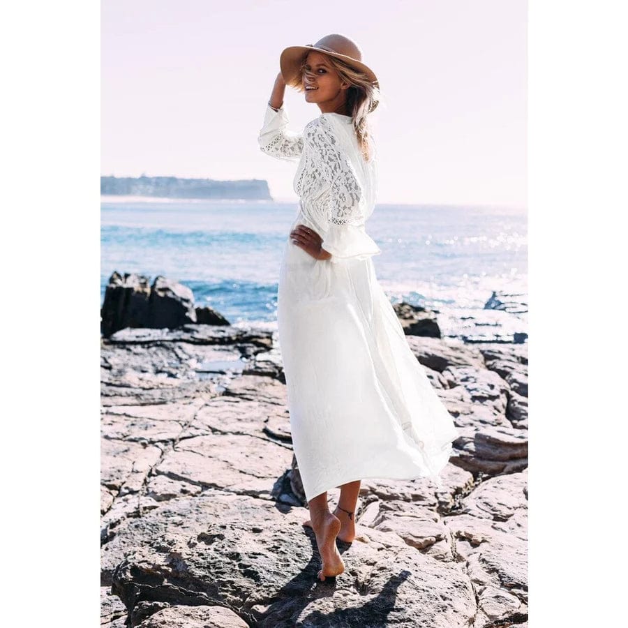 Jasmin™ - Maxi Beach Dress White Ibiza